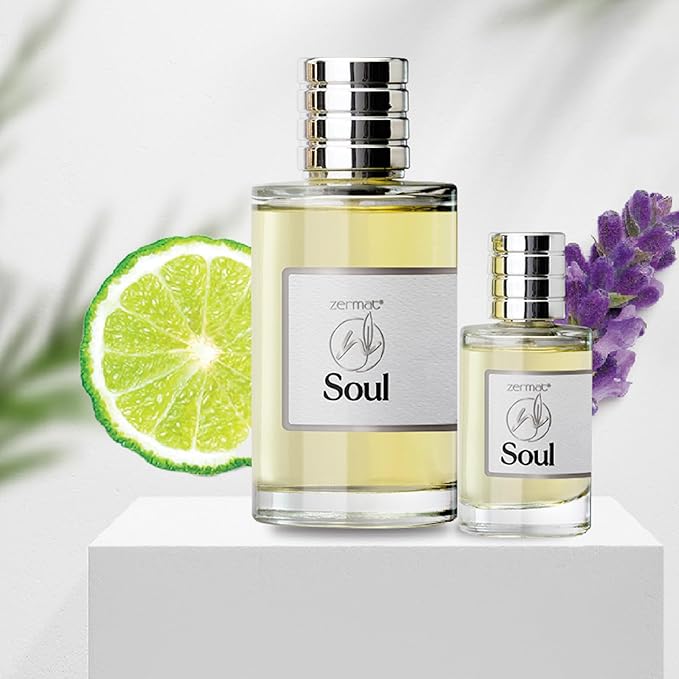 Zermat Soul Men's Fragrance Duo - Fresh Herbal Scent - 3.55 Fl. Oz &amp Miniature 0.85 Fl. Oz - Unleash Your Inner Confidence