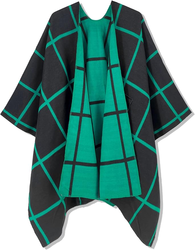 Moss Rose Women's Shawl Wrap Poncho Ruana Cape Open Front Cardigan Shawls for Fall Winter