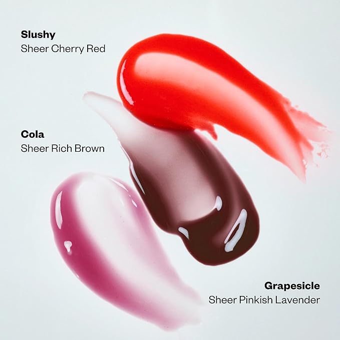 Kosas Wet Lip Oil Gloss ? Plumping Peptide Lip Treatment Gloss in Sheer Cherry Red Hydrating with Hyaluronic Acid Peptides &amp Plant Oils Non-Sticky Vegan Clean Beauty Lip Gloss (Slushy) 0.15 o