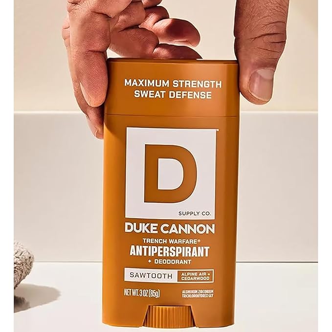 Duke Cannon Trench Warfare Anti-Perspirant Deodorant 3 oz ? Maximum Strength Sweat Defense Aloe Vera &amp Vitamin E ? Midnight Swim Sawtooth Superior (Pack of 3)