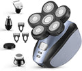 Head Shavers for Men - Upgraded Multifunctional Bald Head Shaver Waterproof Electric Razor for Men Cordless Rechargeable Shaving Grooming Kit (Blue)