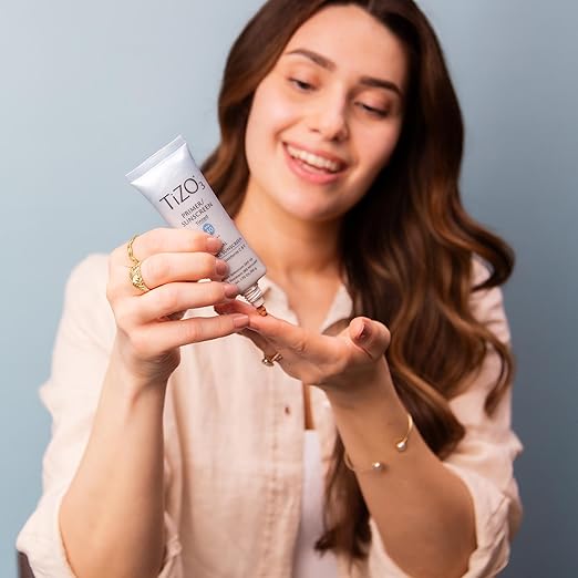 TiZO3 Facial Mineral Sunscreen and Primer Tinted Broad Spectrum SPF 40 with Antioxidants Sheer matte finish Fragrance-Free Oil-Free Dermatologist-recommended PA+++ 1.75 oz