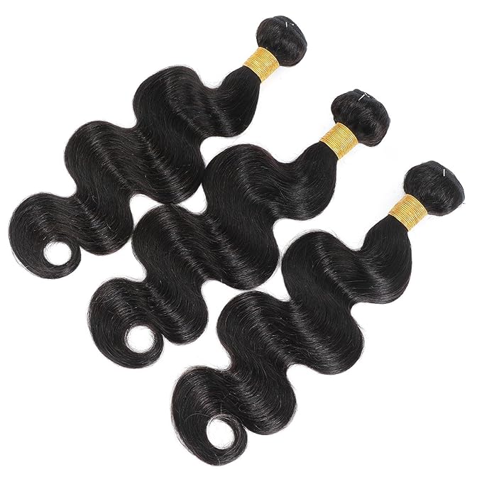 15A Human Hair Bundles 18 20 22 Inch 100% Unprocessed Brazilian Virgin Hair Quick Weave Body Wave 3 Bundles Deals Natural Black Extensions