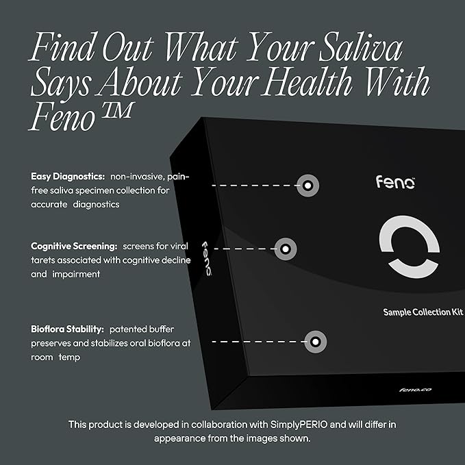 Feno Smartbrush Elite Oral Health ? AI-Powered Electric Toothbrush with Personalized Mouthpiece 1 Tube Foam Toothpaste Tongue Scraper Salivary Microbiome Test &amp 12-Month Plus Membership