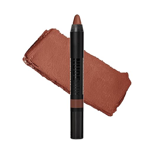 Nudestix Magnetic Matte Eye Color ? 3-in-1 Long-Wear Cream Eyeshadow Pencil Eyeliner &amp Primer | Waterproof Budge-Proof Matte Finish | Vegan &amp Cruelty-Free Eye Makeup
