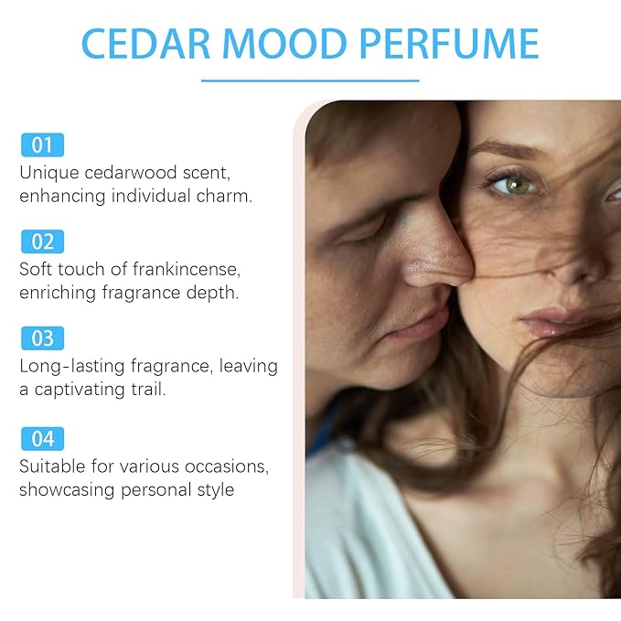 Cedar Ambiance Roll-On Perfume - Mild Long-Lasting &amp Portable Fragrance For Charming Dates(2PCS)