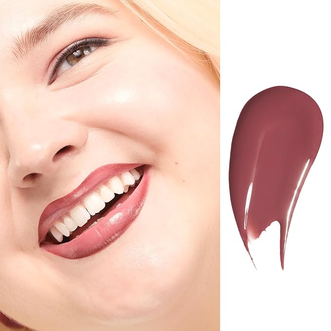 Gerard Cosmetics Color Your Smile Lip Gloss Divalicious Super Pigmented Mauve Purple Lip Gloss with LED Light and Mirror Shiny Finish Hydrating Mauve Lipstick Cruelty Free and Made in USA