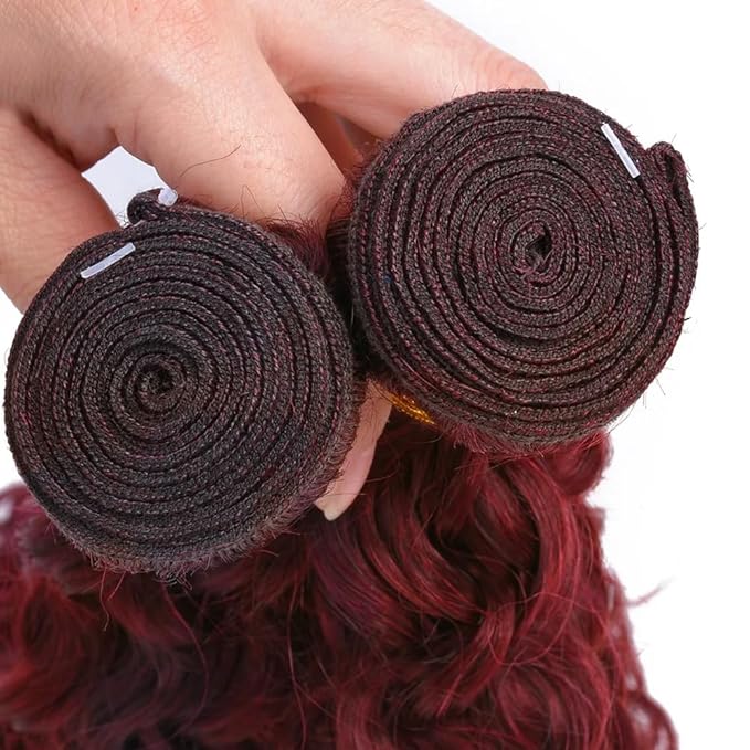 Burgundy Bundles Human Hair 99j Bundle Human Hair 99j Burgundy 3 Bundles 20 22 24 inch Wine Red Water Wave Bundle