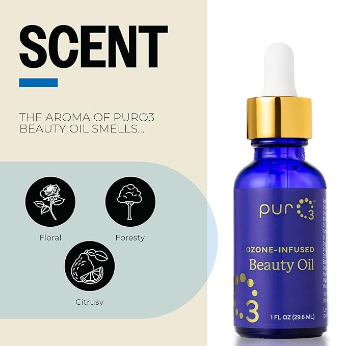 PurO3 Beauty Oil ? Vegan Hydrating Face Oil with Activated Oxygen ? Natural Skin Care for Radiant and Smooth Skin 30 ml