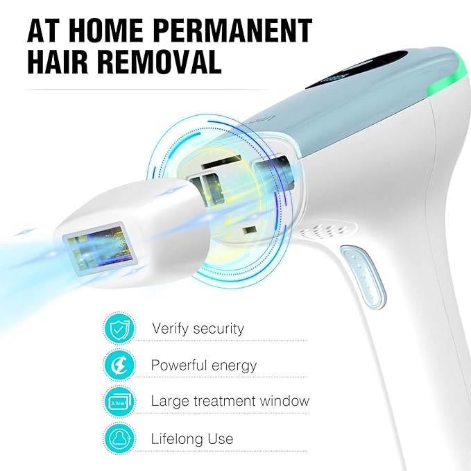 IMENE Laser Hair Removal Permanent - Painless IPL Technology for Women &amp Men - Bikini Legs Arms Armpits - Blue
