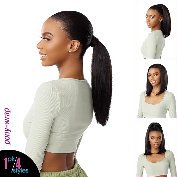 Sensationnel Instant Updown Halfwig Pony - Iud 19 4 Style in 1 Half Wig And Pony Drawstring (1 JETBLACK)