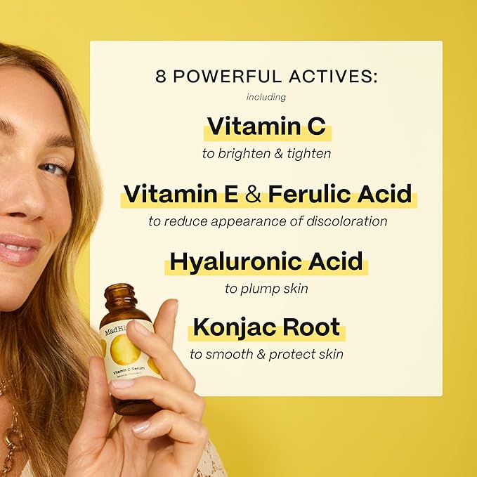 Mad Hippie Vitamin C Serum for Face ? Hyaluronic Acid Ferulic Acid &amp Vitamin E Anti-Aging Glow Up Essentials Cruelty-Free Skin Care 1.02 Oz
