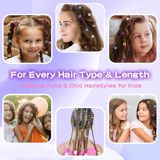 Hair Gem Stamper Kit Bling Hair Jewel Stamper for Girls Toy Hair Bedazzler with Undersunnie Hair Jewel Hair Bling Sequins Stamper Kit for Girls Age 6 + Hair Safe Reusable Hair Styling Tool