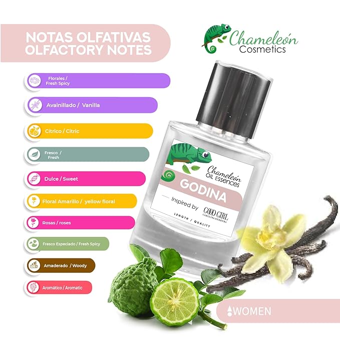 Generic Chameleon-Godina-oil based essence- inspired en Good Girl-women-1.7 Oz 50 ml