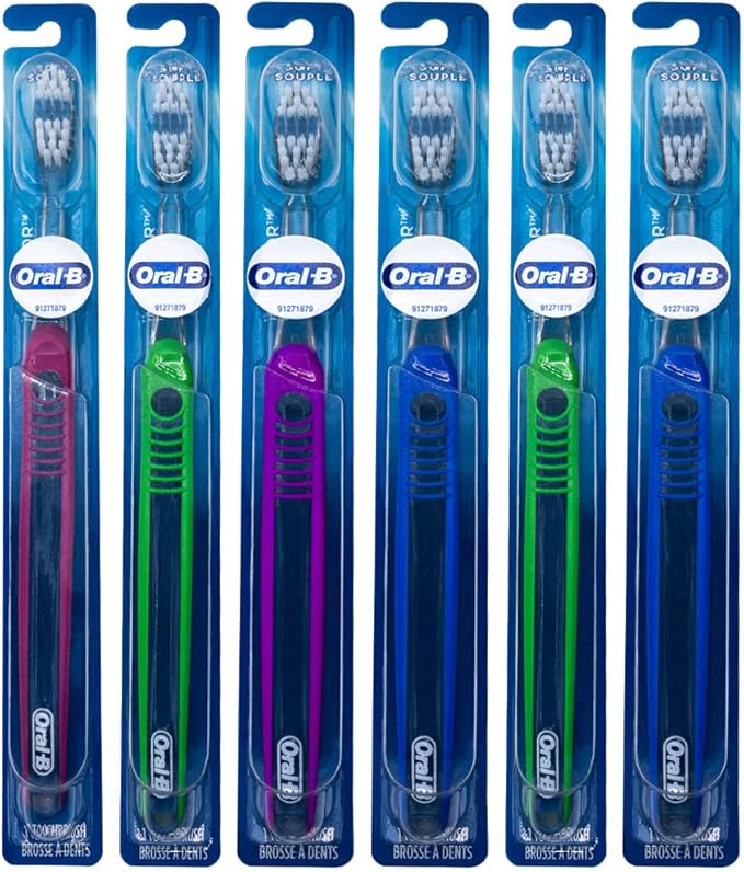 Oral-B Indicator Toothbrush Flat Trim Compact Head 30 Soft - Pack of 6