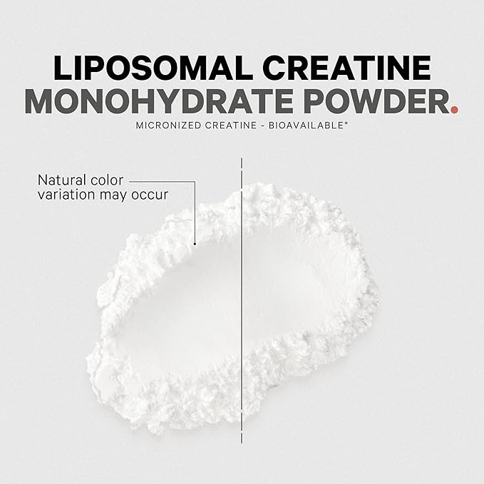 Codeage Liposomal Creatine Powder Supplement Pure Creatine Monohydrate 5000mg Pre Workout &amp Post Workouts - Unflavored Creatine Micronized Creatine Powder - Creatinine for Sports - 30 Servings