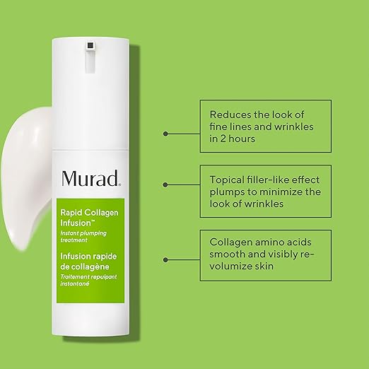 Murad Rapid Collagen Infusion ? Anti-Aging Serum with Collagen Amino Acids &amp Winged Kelp Extract for Visible Wrinkle Reduction Enhanced Skin Firmness &amp Re-Volumizes Skin ? 1.0 Fl Oz