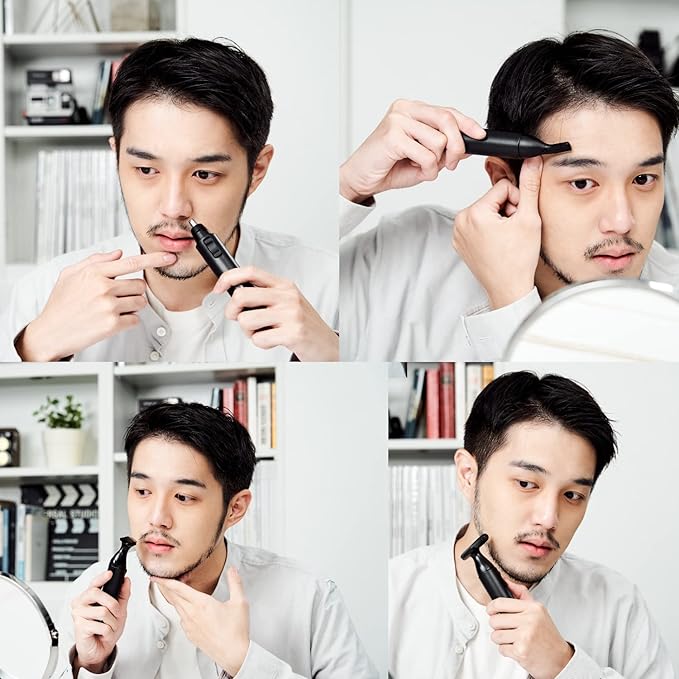 URBANER Nose Hair Trimmer for Men Japanese Motor USB Charger IPX8 Waterproof 4-in-1 Grooming Set Ear and Nose Hair Trimmer Eyebrows Trimmer Portable Electric Shaver Gifts MB-990