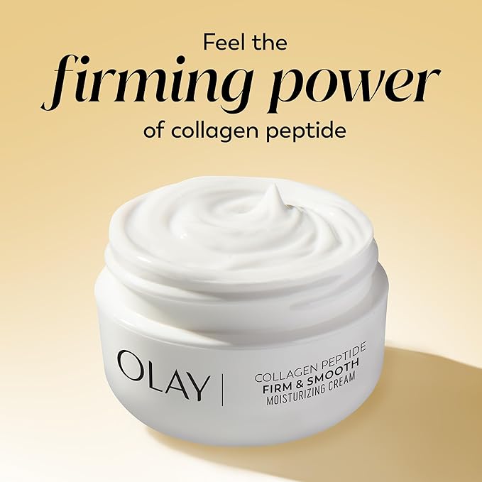 Olay Regenerist Radiance Collagen Peptide Face Moisturizer: Firm &amp Smooth Cream - Fragrance-Free Hydrating Firming Anti-Aging &amp Anti-Wrinkle - 2 Oz