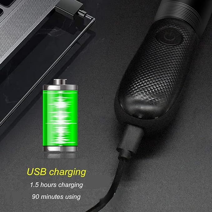 Jectse Men Body Hair Clipper Incisive Blade USB Rechargeable Electric Hair Shaver for Groin Armpit Chest