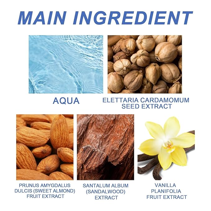 Almond Scented Perfume - Natural Fresh &amp Delicate Long-Lasting Fragrance Ideal For Couples' Dates Niche Perfume With Skin Healing &amp Protecting Benefits(3PCS)