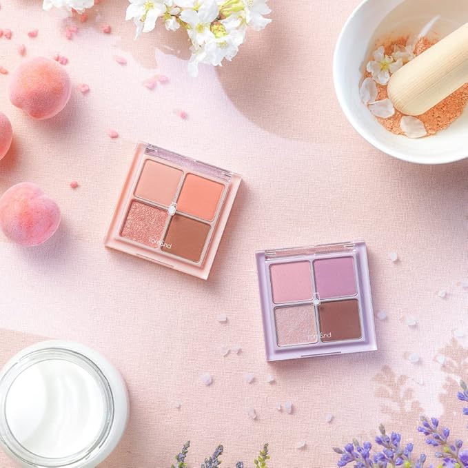 rom&ampnd Better Than Eyes Milk Series 4 Colors Mini Palette (W01 Dry Lavender)