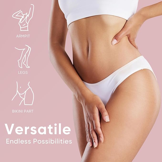 Bikini Trimmer for Women Pubic Hair Trimmer | Waterproof USB-C Rechargeable LED Light Replaceable Blade | Electric Razors for Women Electric Lady Shaver (Rose)