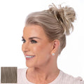 Toni Brattin Twist Classic - Hair Piece Accessory - Instant Volume &amp Styling for Women - Wrap Around Short or Long Ponytail - Quick and Easy to Use Wrap Up Bun - Heat-Friendly Fiber (Brown Grey)