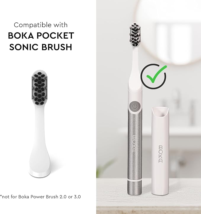 Boka Sonic Electric Toothbrush for Adults 2 pk - 24000 VPM w/Standard &amp Sensitive Modes - Waterproof &amp Up to 120 Battery Life w/Travel Cover &amp Mirror Mount - Automatic Smart Timer Non-Sli