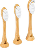 Better &amp Better Bamboo Sonic Toothbrush Replacement Heads | Replaceable Bamboo Sonic Brush Heads w/Soft Plant-Based Bristles for High-Polish Gentle Clean | Whitens Surface Stains &amp Removes P