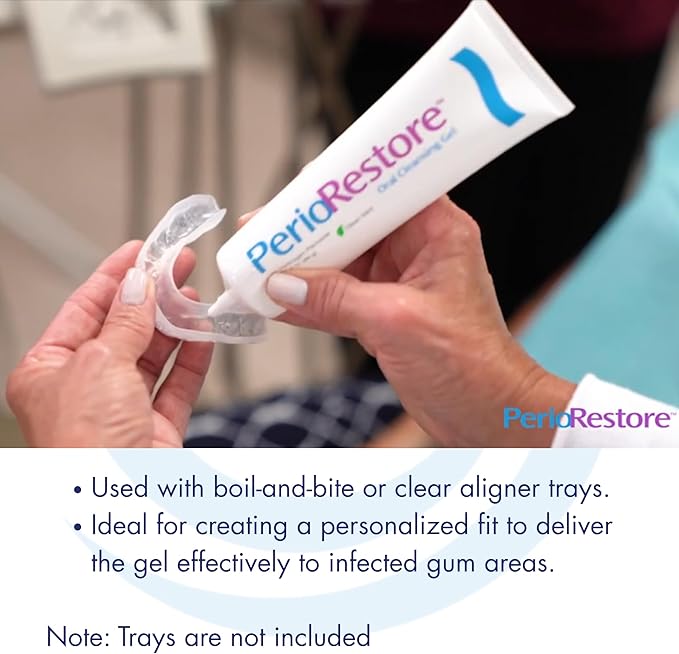 Perio Restore Gel 3 Ounce Tube 1.7% Hydrogen Peroxide Oral Cleansing Treatment Gel. Mint Flavor