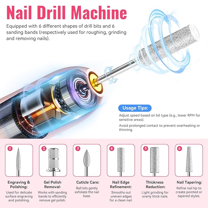 phoenixy 53 Pcs Gel Nail Polish Kit with U V light and Drill 35 Colours Gel Polish with 5 Pcs Base Top Coat Manicure Starter Nail Polish Set Christmas Gifts for Women ST9014