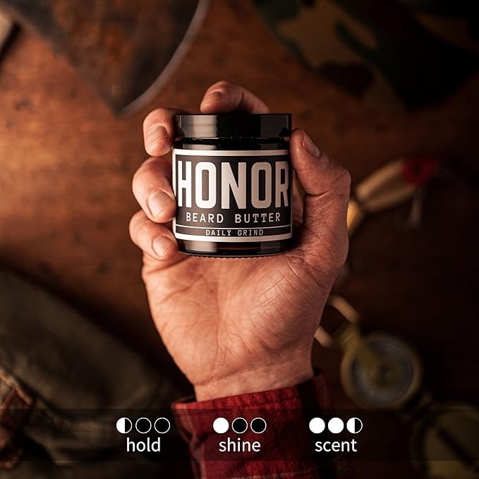 Honor Initiative Beard Butter - Coffee Vanilla Chestnut - Beard Softener and Conditioner - 3.4 fl. oz. - Formulated With All Natural Ingredients.
