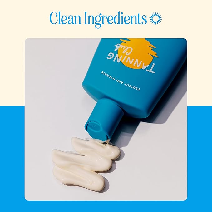 Tanning Club - Everyday Sunscreen - SPF 30 Lightweight Sunblock Lotion for Face and Body - Hyaluronic Acid Aloe and Coconut Oil - Water and Sweat Resistant (80 Minutes) - 150 ml