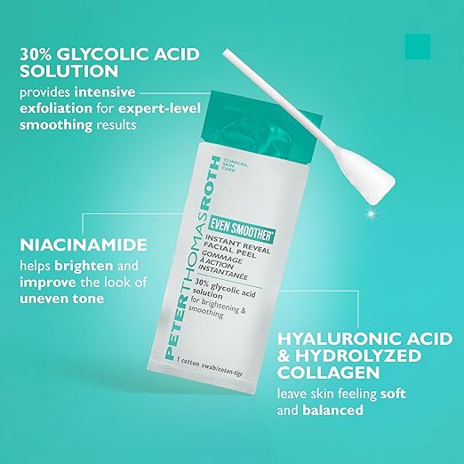 Peter Thomas Roth | Even Smoother Instant Reveal Facial Peel | Exfoliator with Glycolic Acid for Brightening