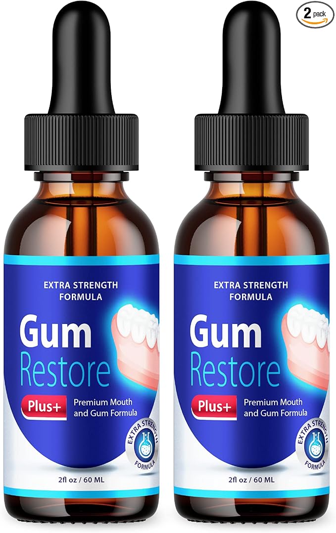 (2 Pack) Gum Restore Plus Liquid Drops Mouthwash (4oz)