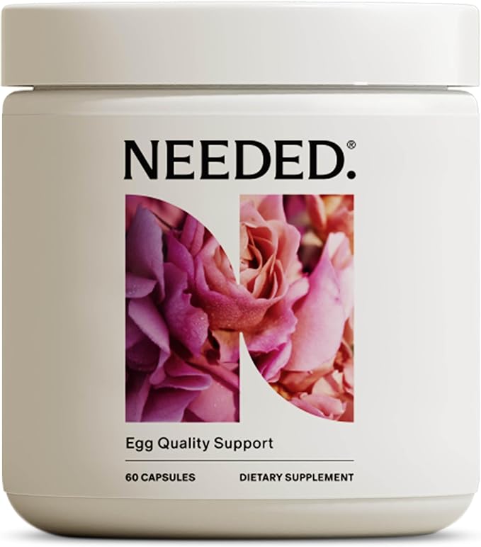 Needed. Egg Quality Support - Optimally Formulated Antioxidants Supplement for Egg Quality - Fertility Support - Fertility Supplement for Women - 60 Capsules - 30 Day Supply