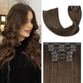 Medium Brown Hair Extensions Real Human Hair Clip ins for Women 70g 7pcs 12inchSoft &amp Natural Straight Double Weft for Women #4 Chocolate Brown Human Hair Extensions