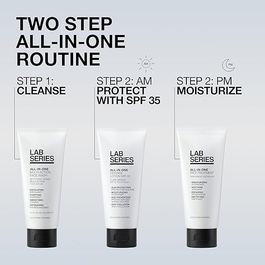 Lab Series Men's All-In-One Face Treatment - Face Moisturizer for Fine Lines &amp Wrinkles - Facial Lotion Skin Care for Men - With Hyaluronic Acid