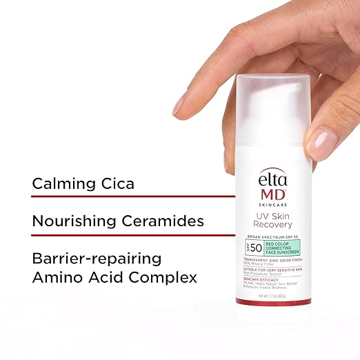 EltaMD UV Skin Recovery Face Sunscreen with Zinc Oxide All Mineral Safe for Sensitive Skin SPF 50