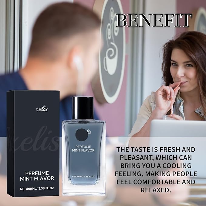 Cool Breeze Peppermint Essential Oil Perfume | Fresh &amp Natural Scent | Long-Lasting Aroma | Mood &amp Stress Relief(3PCS)