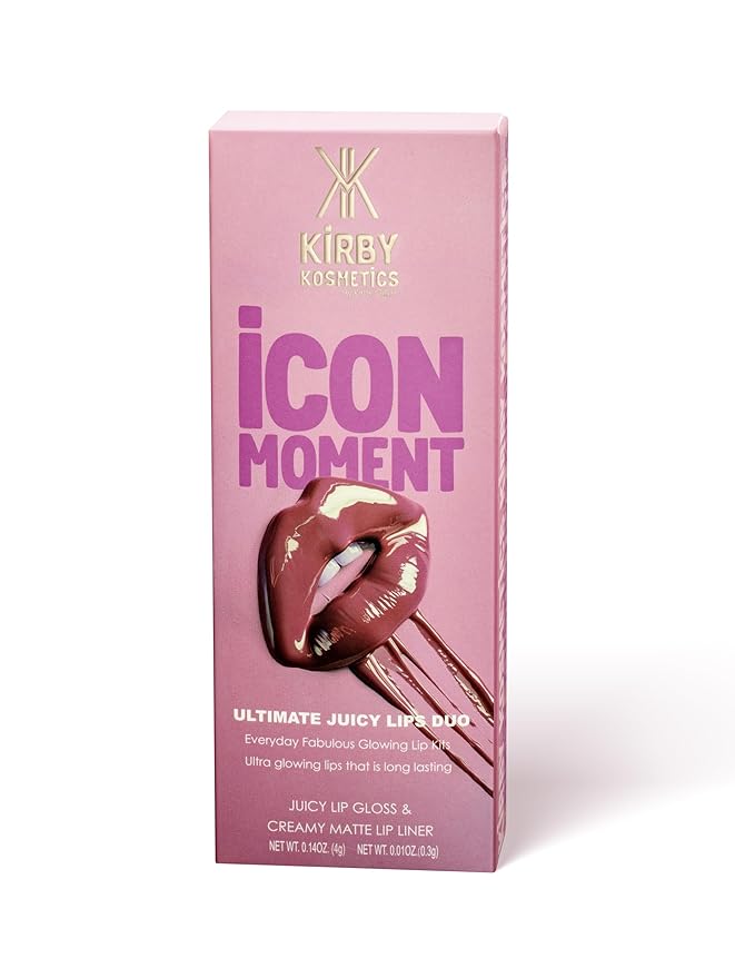 Lip Kit Duo ? Icon Moment- TikTok-Viral Precision Liner &amp Glossy Liquid Lipstick Clean 2-Step Set with Hydrating Long-Wear Color ? Bold Inclusive Beauty for Everyday Konfidence