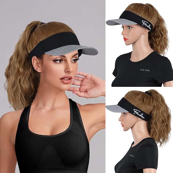 Hat Wig for Women Baseball Hat wig women's wig short curly hair wool curly wig ponytail braid wavy wig