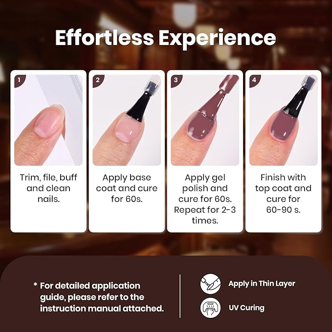 Beetles Gel Nail Polish Set Manhattan Collection 20 Colors Burgundy Red Brown Gold Champagne Glitter Winter Gel Polish Soak Off UV Glossy &amp Matte Top Base Coat Home Salon Diy Christmas Gifts for W