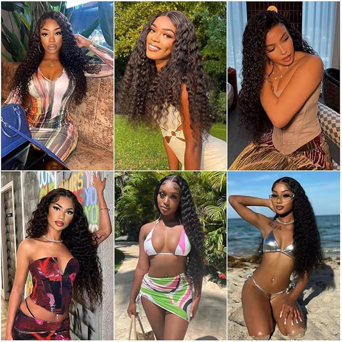 Human Hair Bundles BrazilianDeep Wave One Bundle 14inch 100% Unprocessed Virgin Human Hair Deep Wave Quick Weaves Raw Bundles Deals Natural Black
