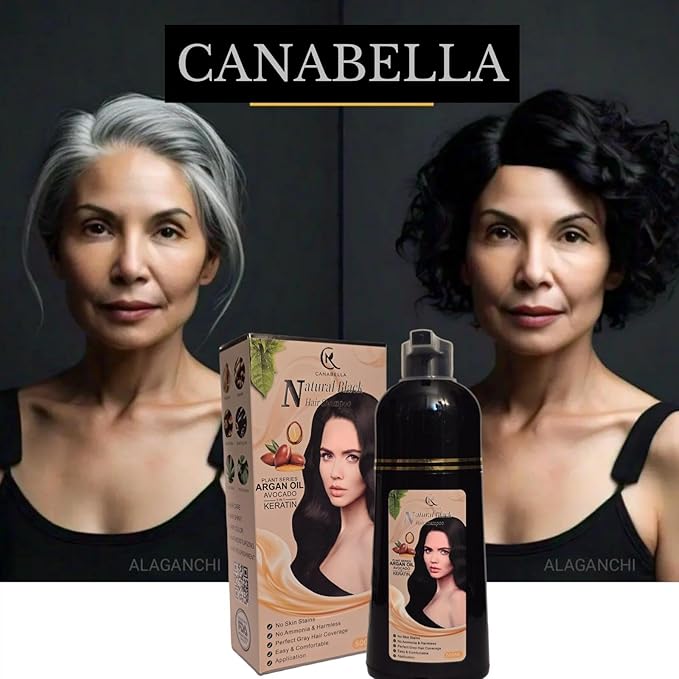 Hair Color Shampoo (Natural Black) ? Argan Oil Avocado &amp Keratin | No Ammonia | Perfect Grey Coverage | Hair Moisturizing &amp Nourishment | Easy At-Home Application