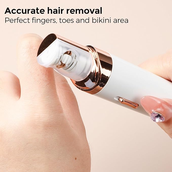 Women Face Epilator Hair Removal for Face Facial Hair Removal Cordless Rechargeable Epilator 2-in-1 Women Shaver Kit for Face Body Underarms