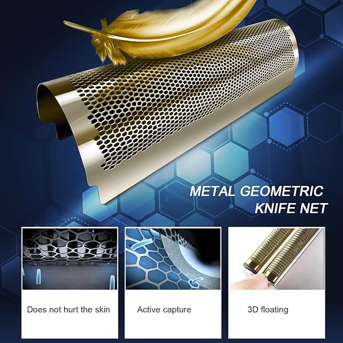 Double Foil Rechargeable Electric Electric Shavers for Men Low Noise Powerful Electric Foil and Bald Shavers Beard Trimmer for Close Smooth Shaving