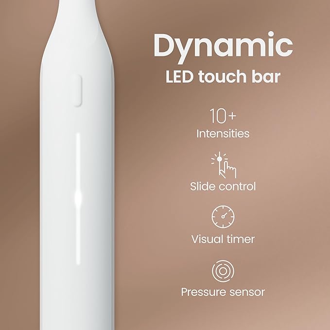 Quip Ultra Next Generation Smart Toothbrush - Timed Electric Toothbrush with Case - Replaceable Brush Head Soft Bristles Silicone Handle 30-Day Battery Life - Travel Toothbrush - Stone