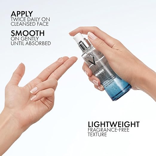 Vichy Mineral 89 Booster Pure Hyaluronic Acid Serum for Face with Volcanic Mineral Water for Skin Barrier Repair Plumps &amp Hydrates Lightweight Moisturizing Gel Oil-Free Non-Sticky